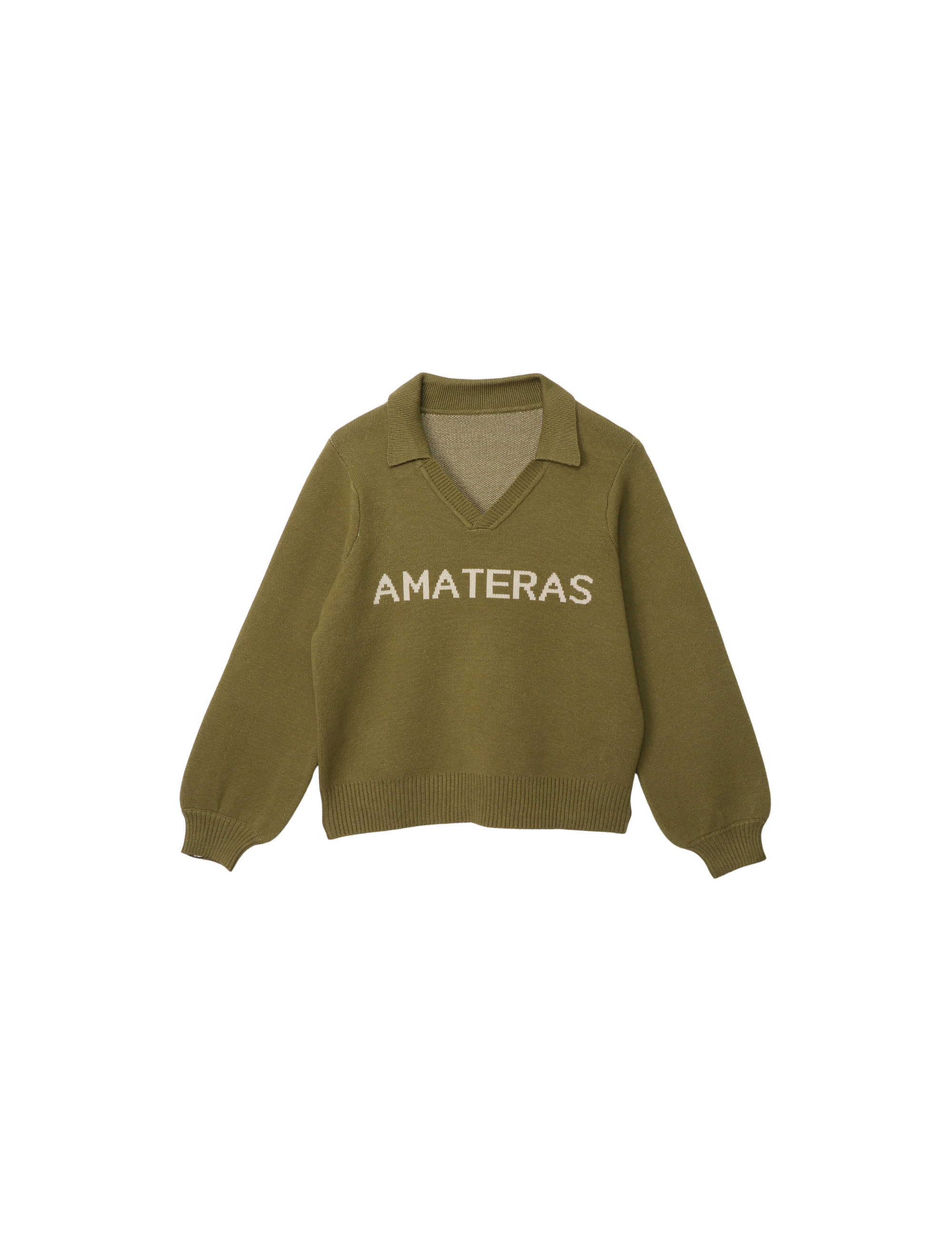 Rich Taupe Collared Sweater / Matsuba (Khaki)