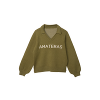 Rich Taupe Collared Sweater / Matsuba (Khaki)