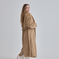 Cosy Up Premium KIMONO Fur Coat / 亜麻(beige)