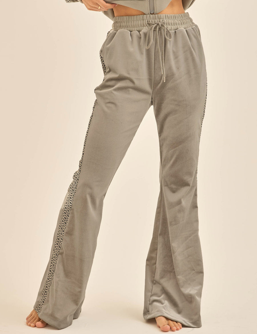 Weekend Velour Pants / 銀鼠(silver)