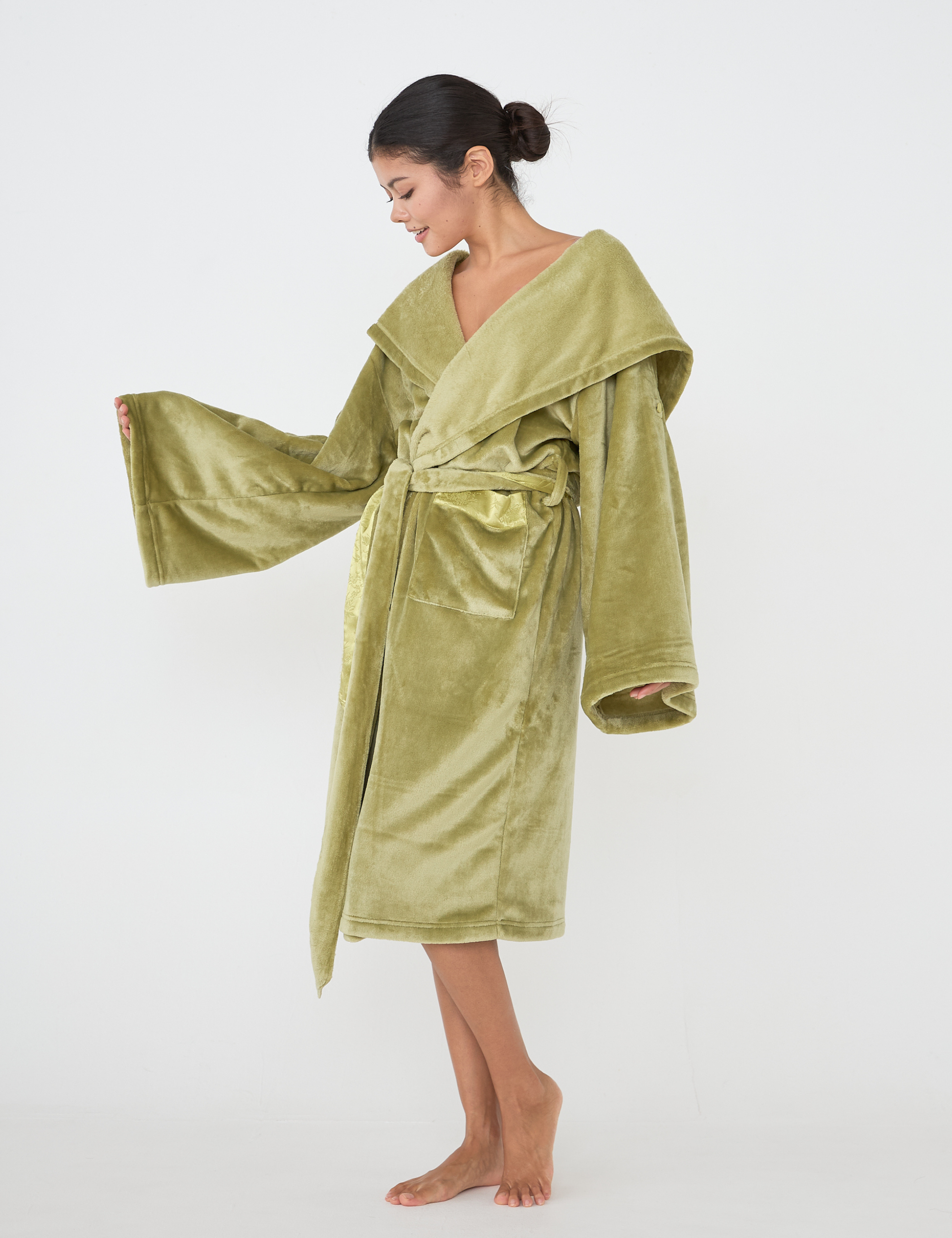 Cuddle Cloud Luxe KIMONO Robe / Matsuba (khaki)