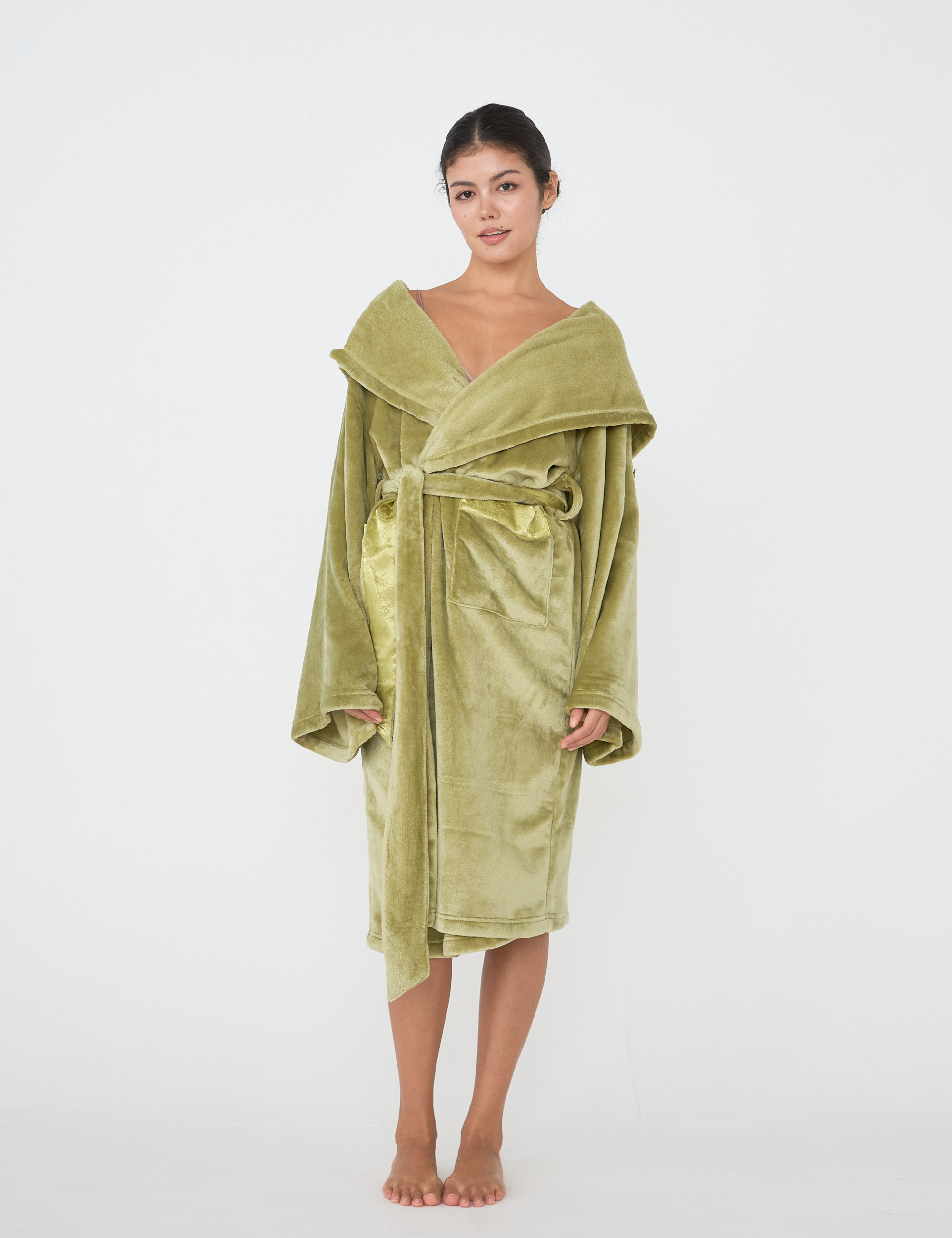 Cuddle Cloud Luxe KIMONO Robe / Matsuba (khaki)