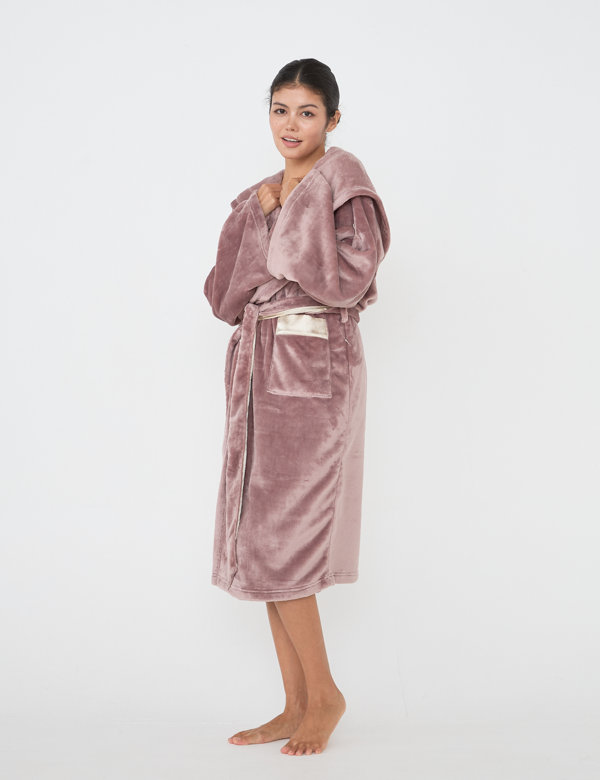 Cuddle Cloud Luxe KIMONO Robe / 藤紅(pink purple)