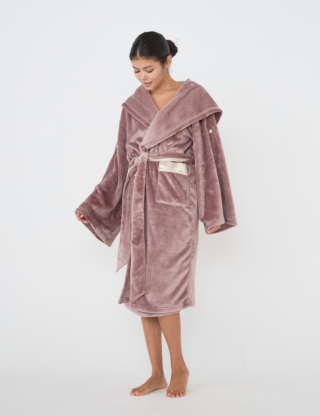 Cuddle Cloud Luxe KIMONO Robe / 藤紅(pink purple)