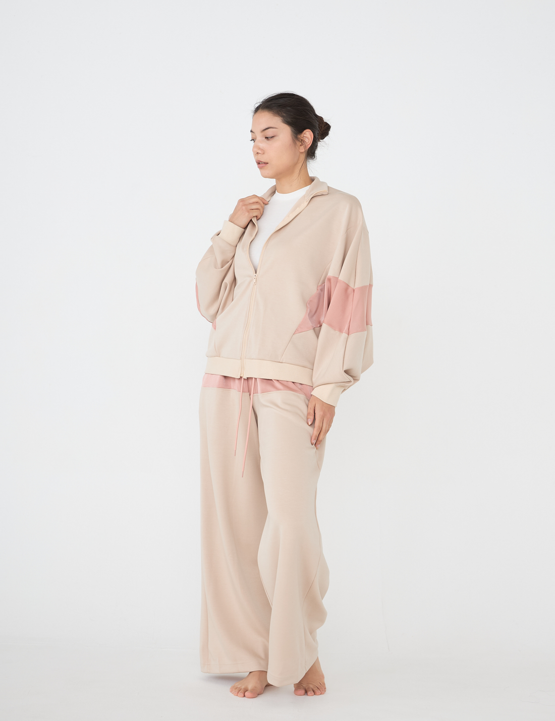 dolman track pants / 亜麻(beige)