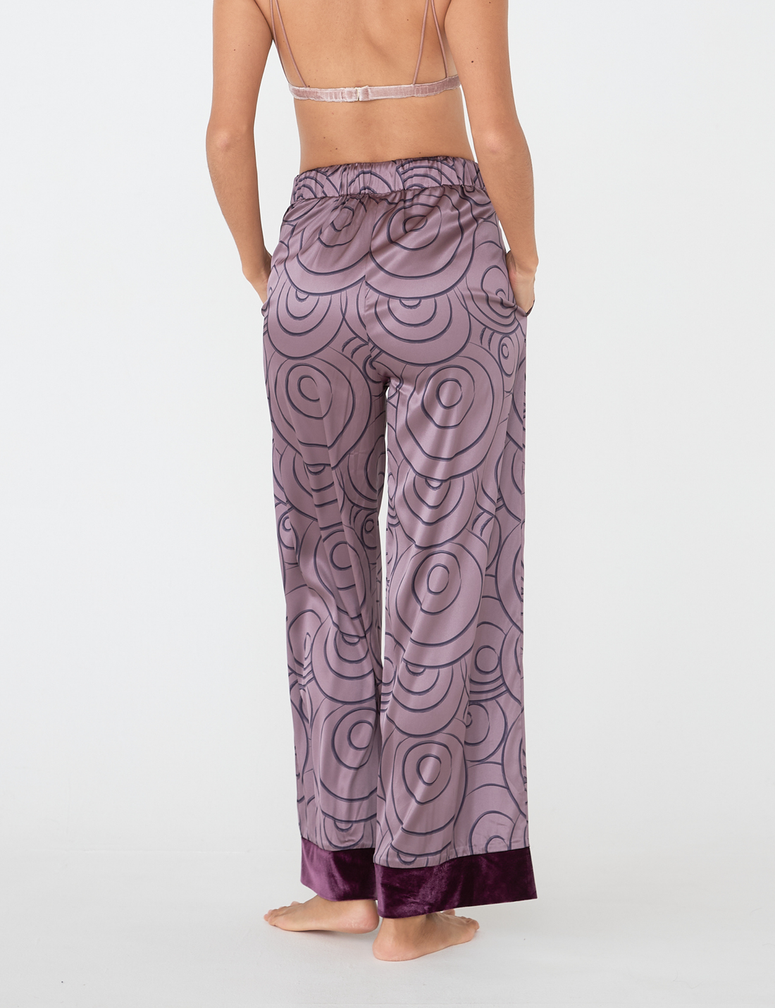 Zen Silky Satin Pants / 紅藤(purple)