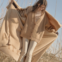 soft warm blanket / 亜麻(beige)