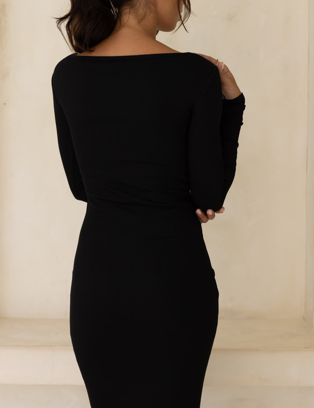 Wear and Go Long Sleeve Maxi Dress / Sumi(black)