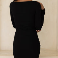 Wear and Go Long Sleeve Maxi Dress / Sumi(black)