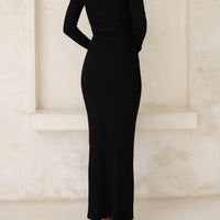 Wear and Go Long Sleeve Maxi Dress / Sumi(black)