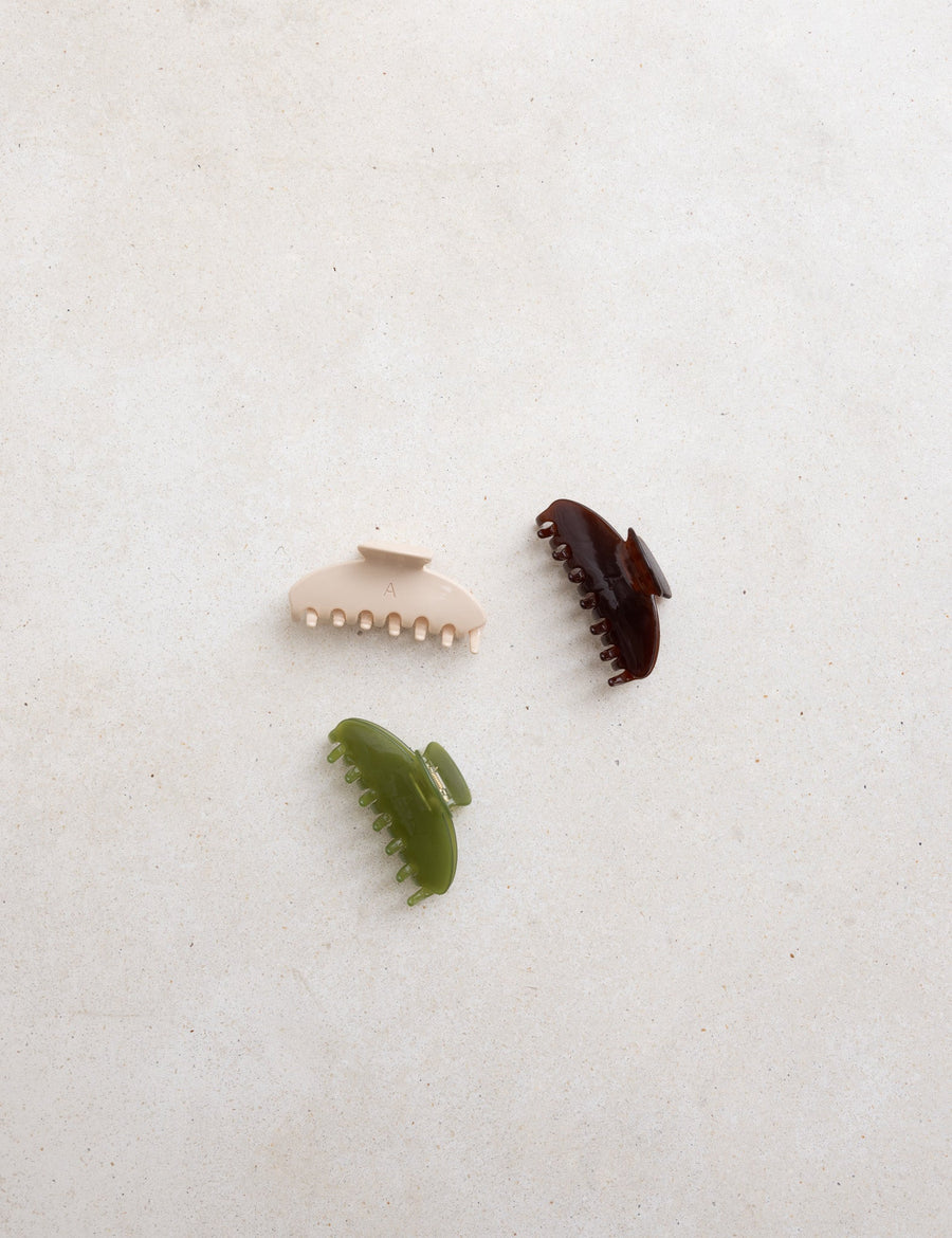 Lux Hair Clip / 松葉(khaki)