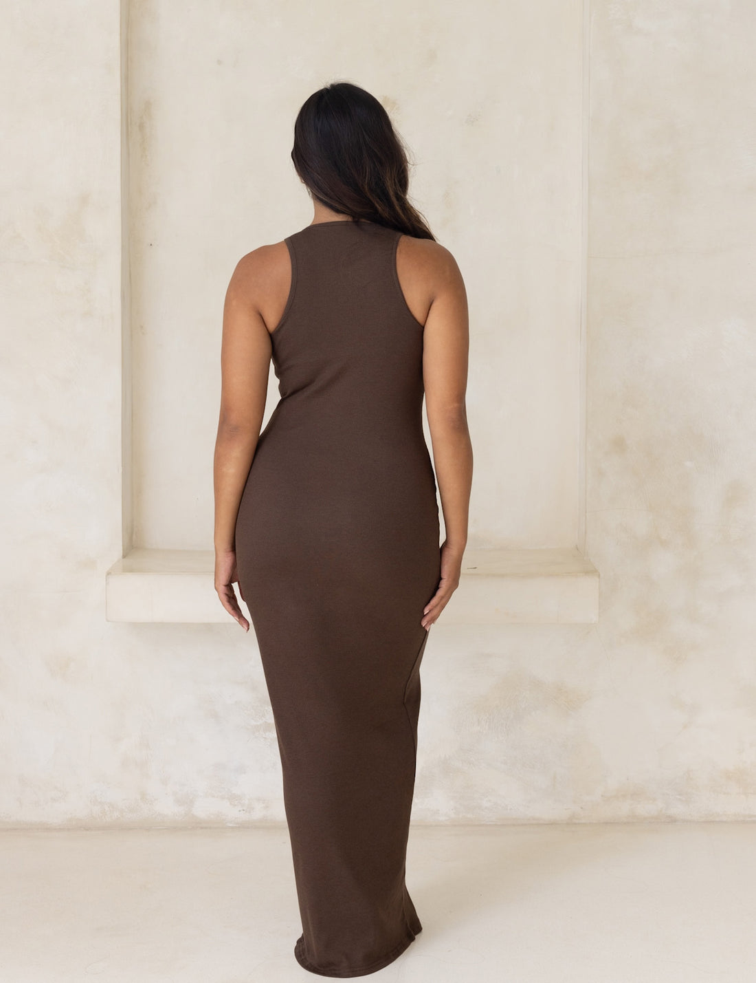 Wear and Go Halter Maxi Dress / brown