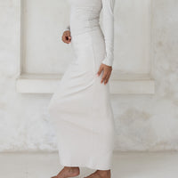 Curve Me Maxi Skirt / Shirahana(ivory)