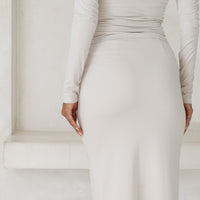 Curve Me Maxi Skirt / Shirahana(ivory)