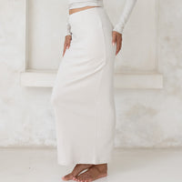 Curve Me Maxi Skirt / Shirahana(ivory)