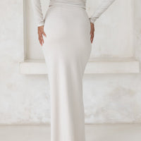 Curve Me Maxi Skirt / Shirahana(ivory)