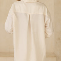 Harmony Elegant Satin Shirt / Gofun(white)