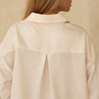 Harmony Elegant Satin Shirt / 胡粉(white)