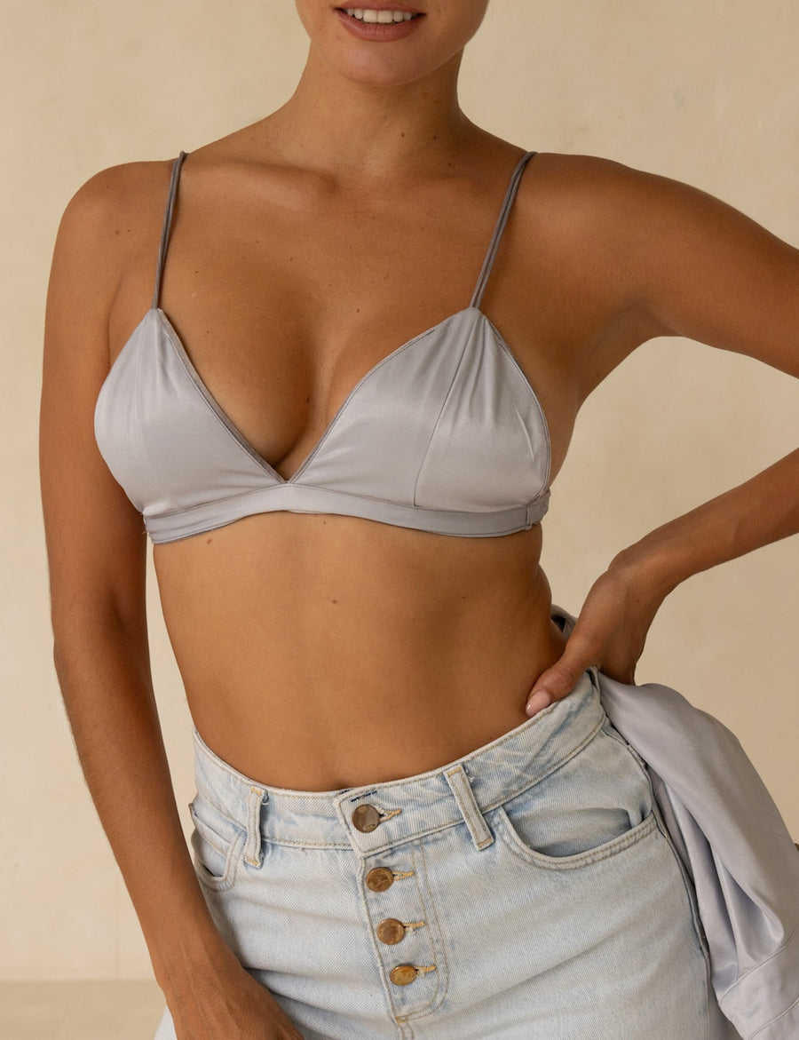 Cherie Reversible Bralette / Gray