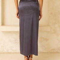 Serene Satin Style Up Skirt / 濃藍(Navy)