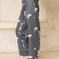 Chic Comfort Satin Pajama Pants / Gray