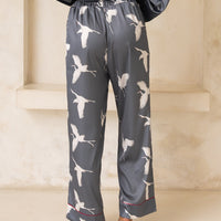 Chic Comfort Satin Pajama Pants / 薄墨(gray)