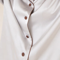 Chic Comfort Satin Pajama Shirt / Jun(greige)