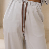 Chic Comfort Satin Pajama Pants / Jun(greige)