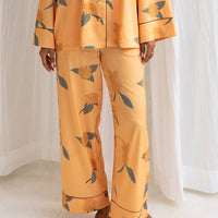 Chic Comfort Satin Pajama Pants / 琥珀(orange)