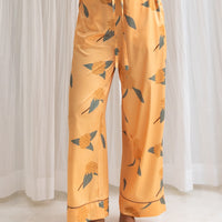 Chic Comfort Satin Pajama Pants / 琥珀(orange)