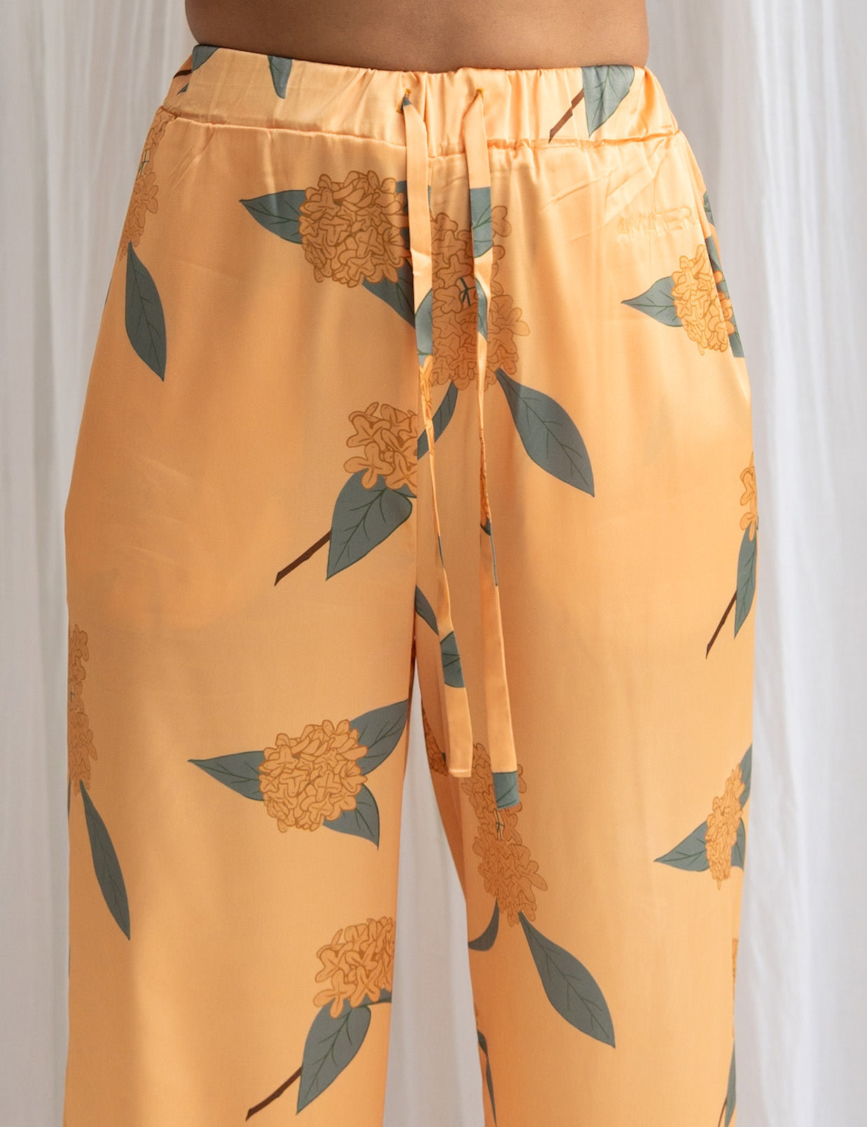 Chic Comfort Satin Pajama Pants / Amber(orange)