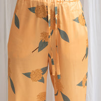 Chic Comfort Satin Pajama Pants / Amber(orange)