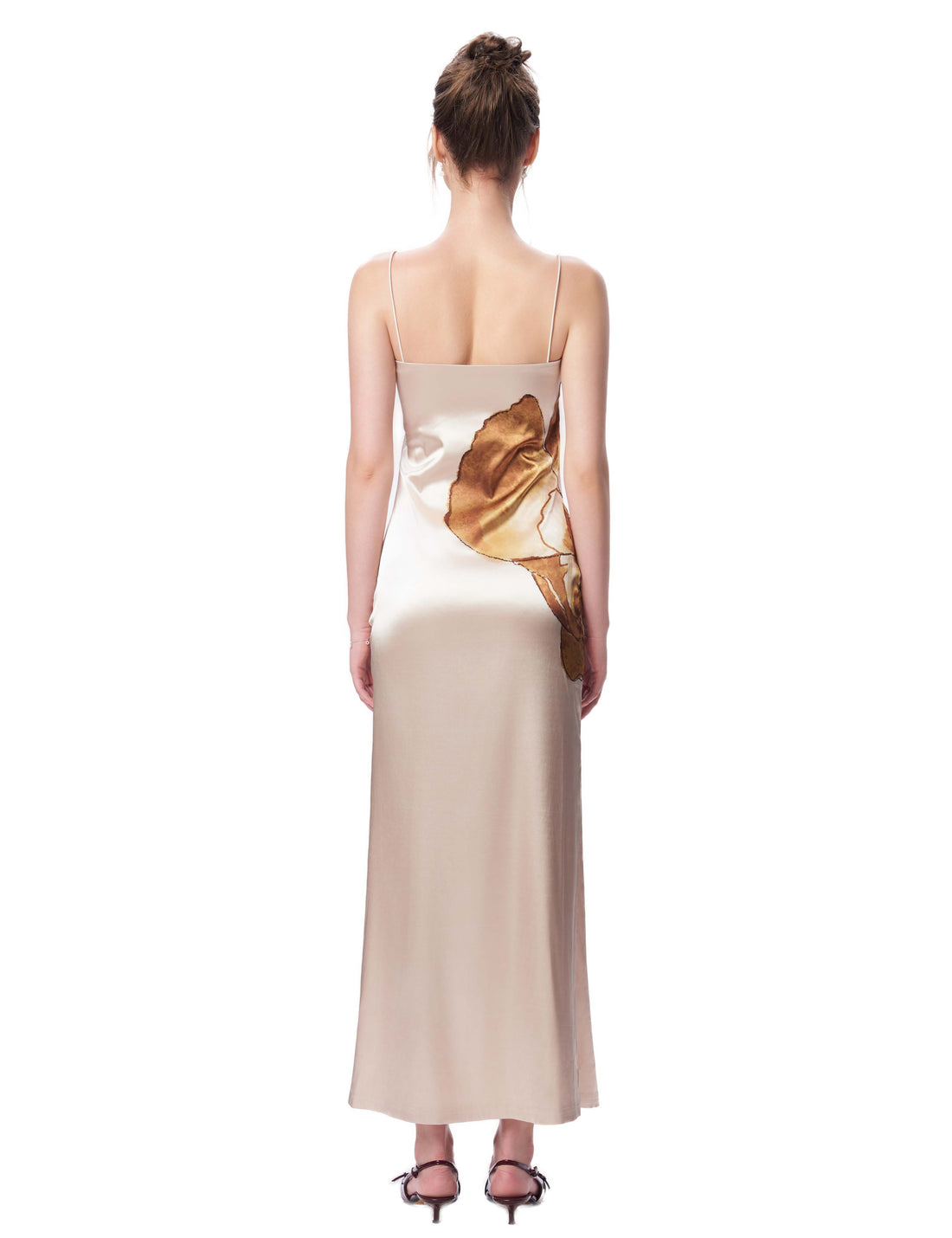 【x DAPHALE】Garden Grace Satin Maxi Dress