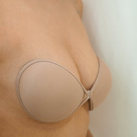 naked satin push-up bra / 亜麻(beige)