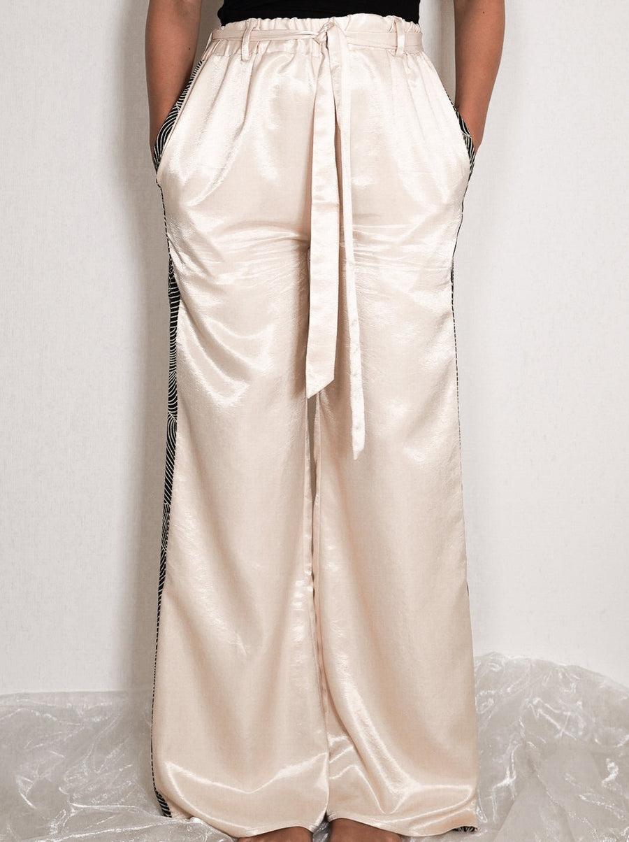 signature wagara sideline pants 24 / 亜麻(beige gold)