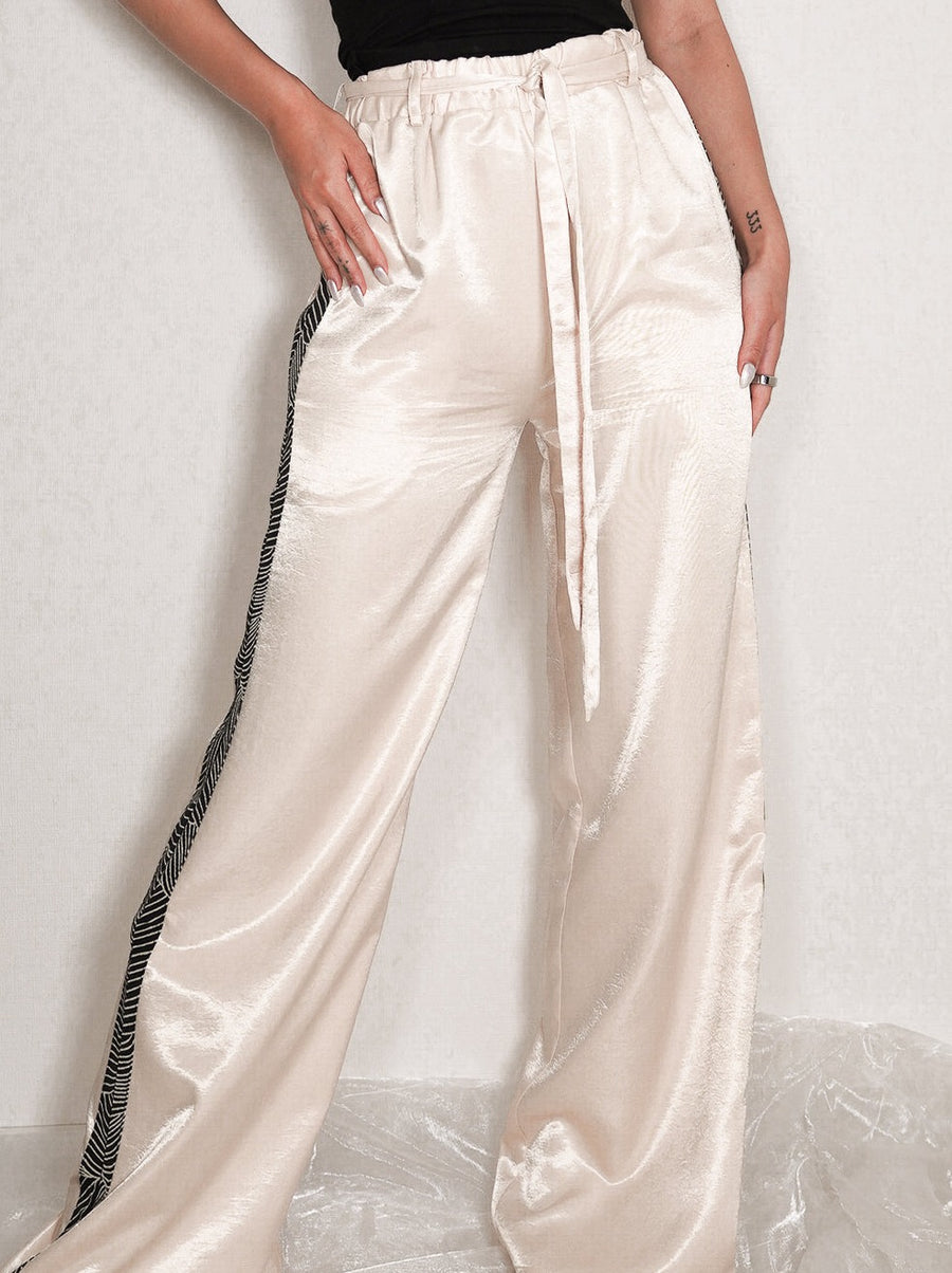 signature wagara sideline pants 24 / 亜麻(beige gold)