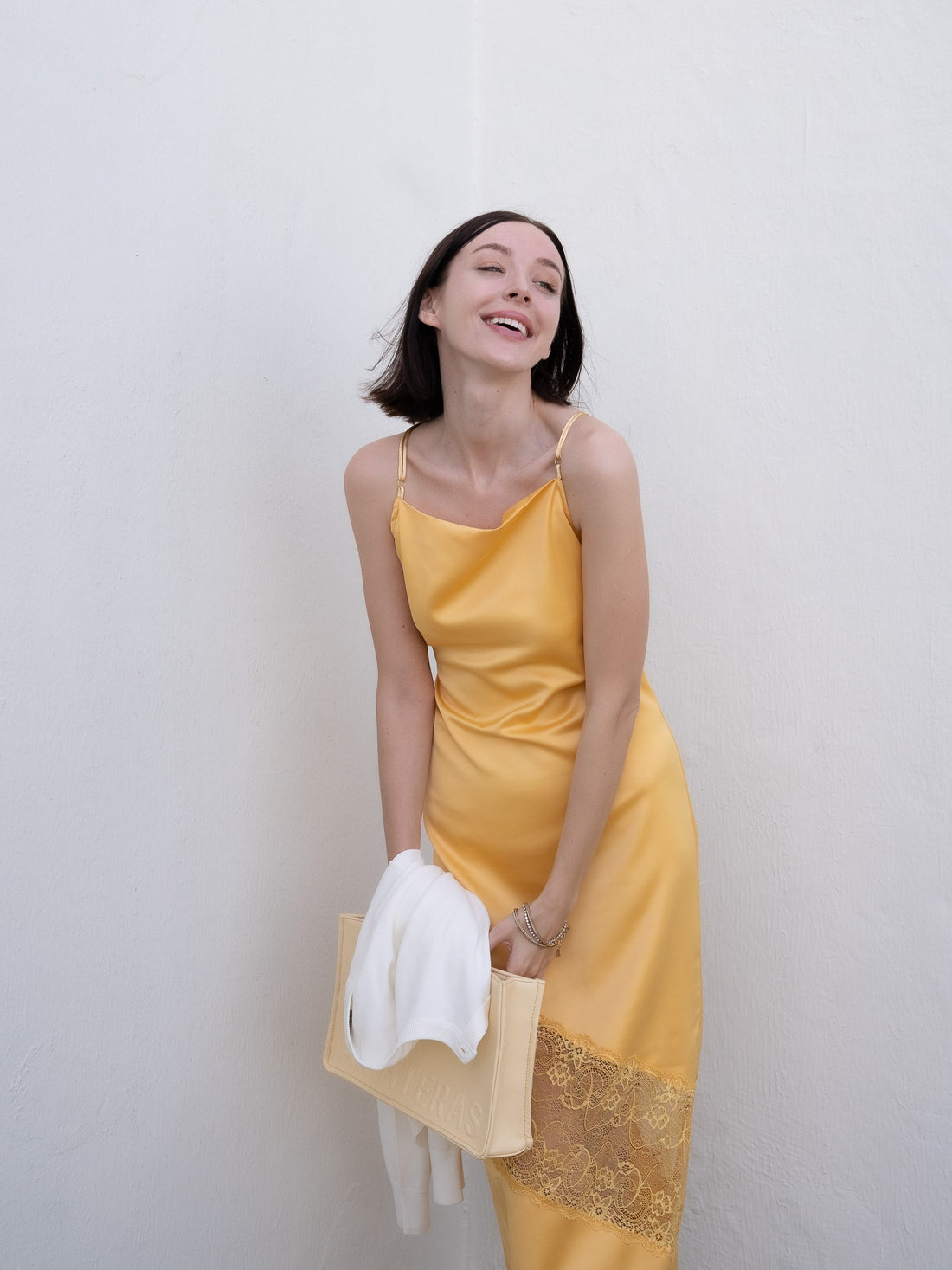 Yellow see hot sale through dress