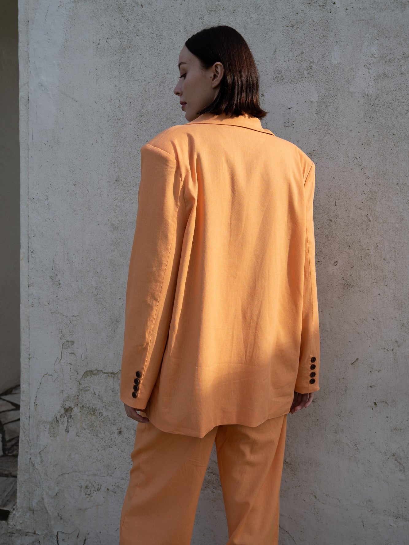 oriental linen jacket / 琥珀(orange)