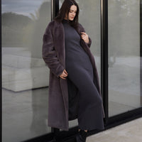 Cozy Up Premium KIMONO Fur Coat / Gray