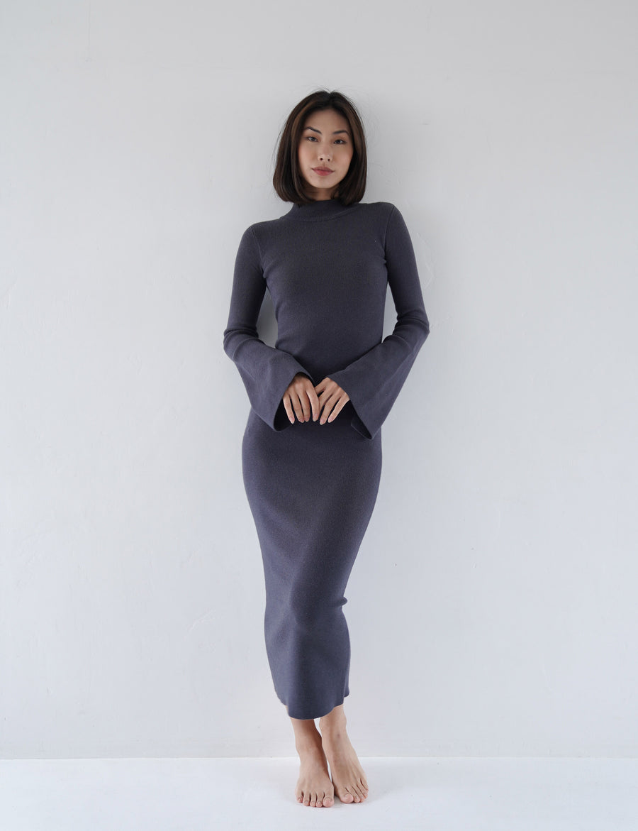 Wear and Go Long Sleeve Maxi Dress / Matsuba (khaki)