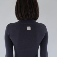 Opulent High Neck Knitted Dress / 濃藍(navy)