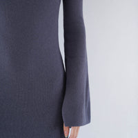 Opulent High Neck Knitted Dress / 濃藍(navy)