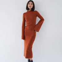 Wear and Go Long Sleeve Maxi Dress / Matsuba (khaki)