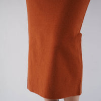 Opulent High Neck Knitted Dress / 琥珀(orange)