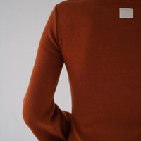 Opulent High Neck Knitted Dress / 琥珀(orange)