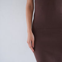 Padded Dawn Strapless Knitted Dress / 枯茶(brown)