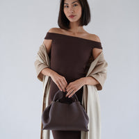 Padded Dawn Strapless Knitted Dress / 枯茶(brown)