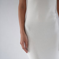 Padded Dawn Strapless Knitted Dress / 白花(ivory)