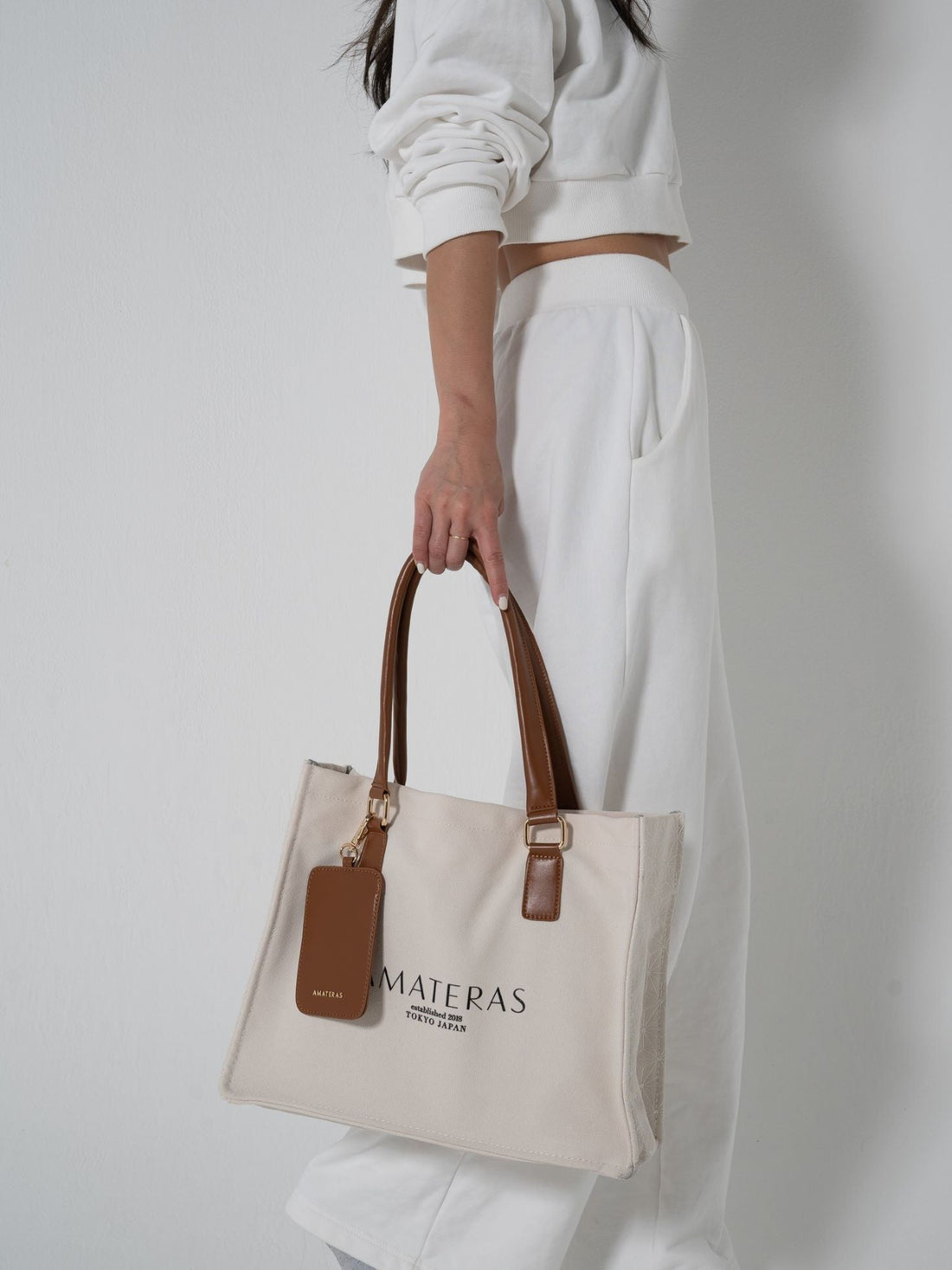 AMATERAS asanoha canvas bag / ivory - トートバッグ