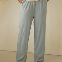 modal silk touch PJ set / 薄花(light blue)